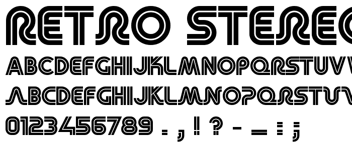 Retro Stereo Wide font